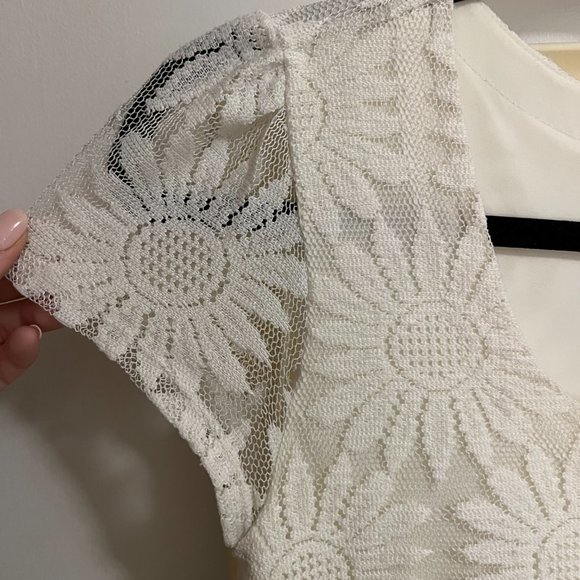 Anthropologie Eyelet Lace Short Sleeved Dress - Picture 3 of 4